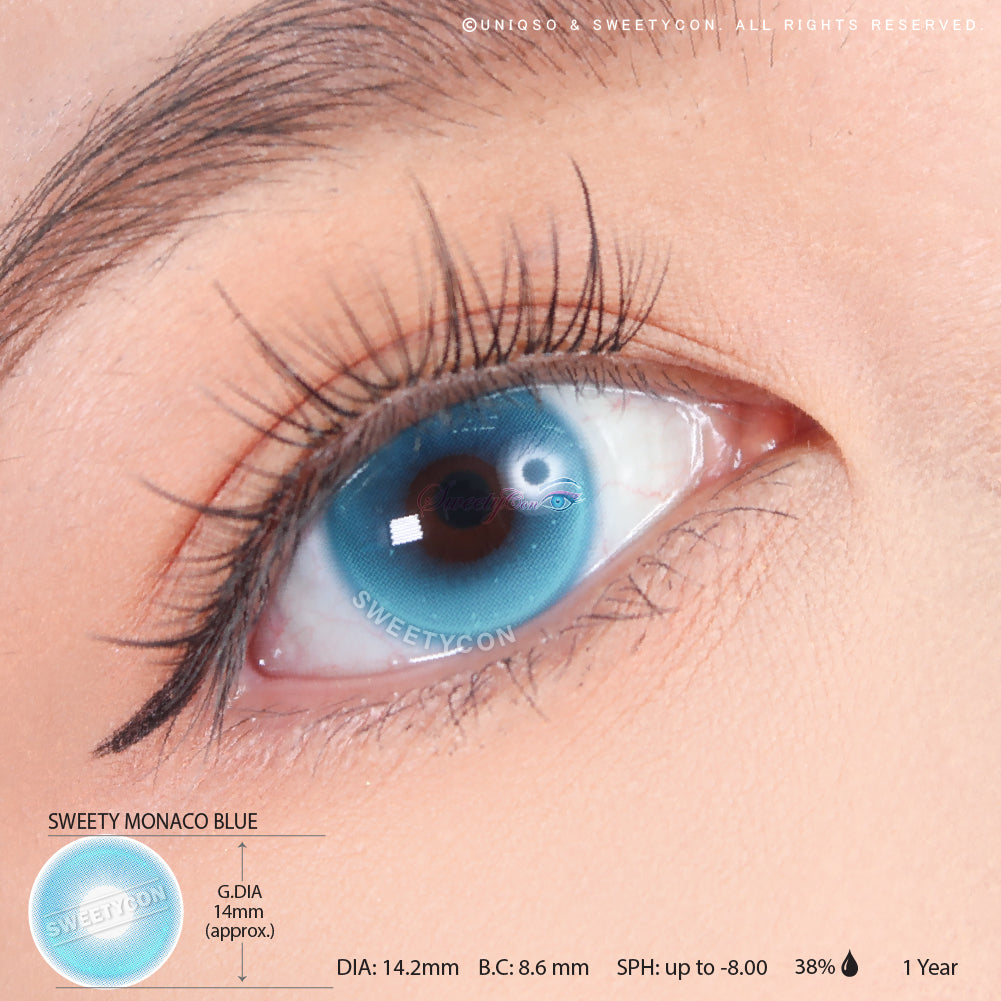Sweety Monaco Blue (1 lens/pack)-Colored Contacts-UNIQSO EU