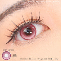 Sweety Dust Rose (1 lens/pack)-Crazy Contacts-UNIQSO