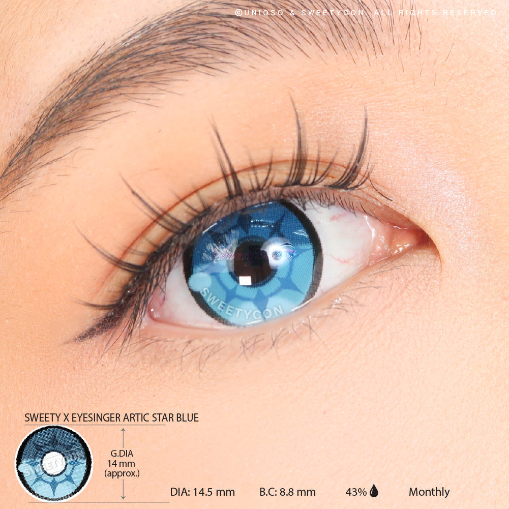 Sweety x Eyesinger Artic Star Blue (2 lenses/pack)-Colored Contacts-UNIQSO