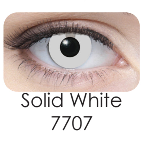 Coscon Crazy with Power - Solid White (1 lens/pack)-Crazy Contacts-UNIQSO