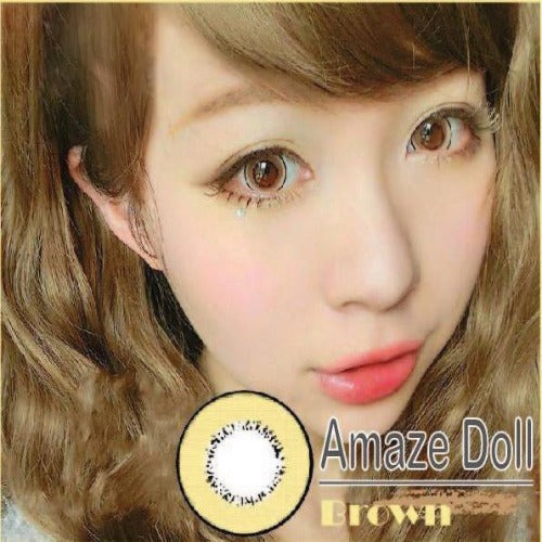 Western Eyes Amazed Doll Brown (1 lens/pack) [Exp: 03/2026]-Colored Contacts-UNIQSO