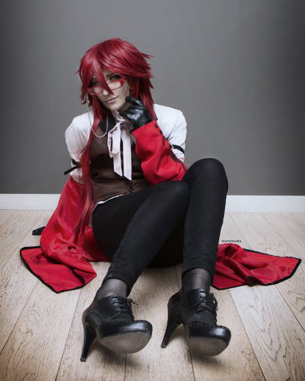 Cosplay Wig - Black Butler - Grell Sutcliff-Cosplay Wig-UNIQSO